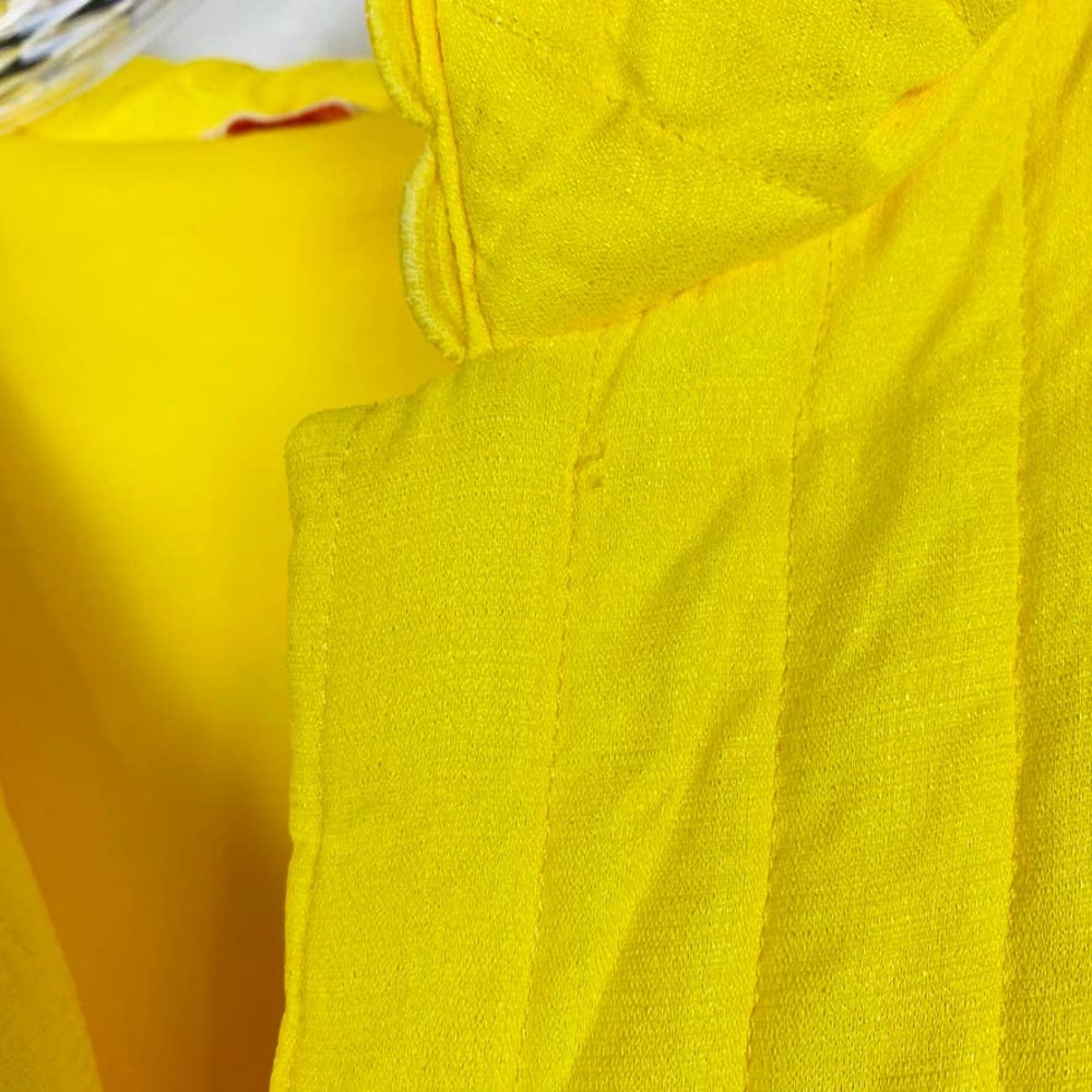 SEARS Yellow Quilted Housecoat Robe M VINTAGE - Picture 4 of 10